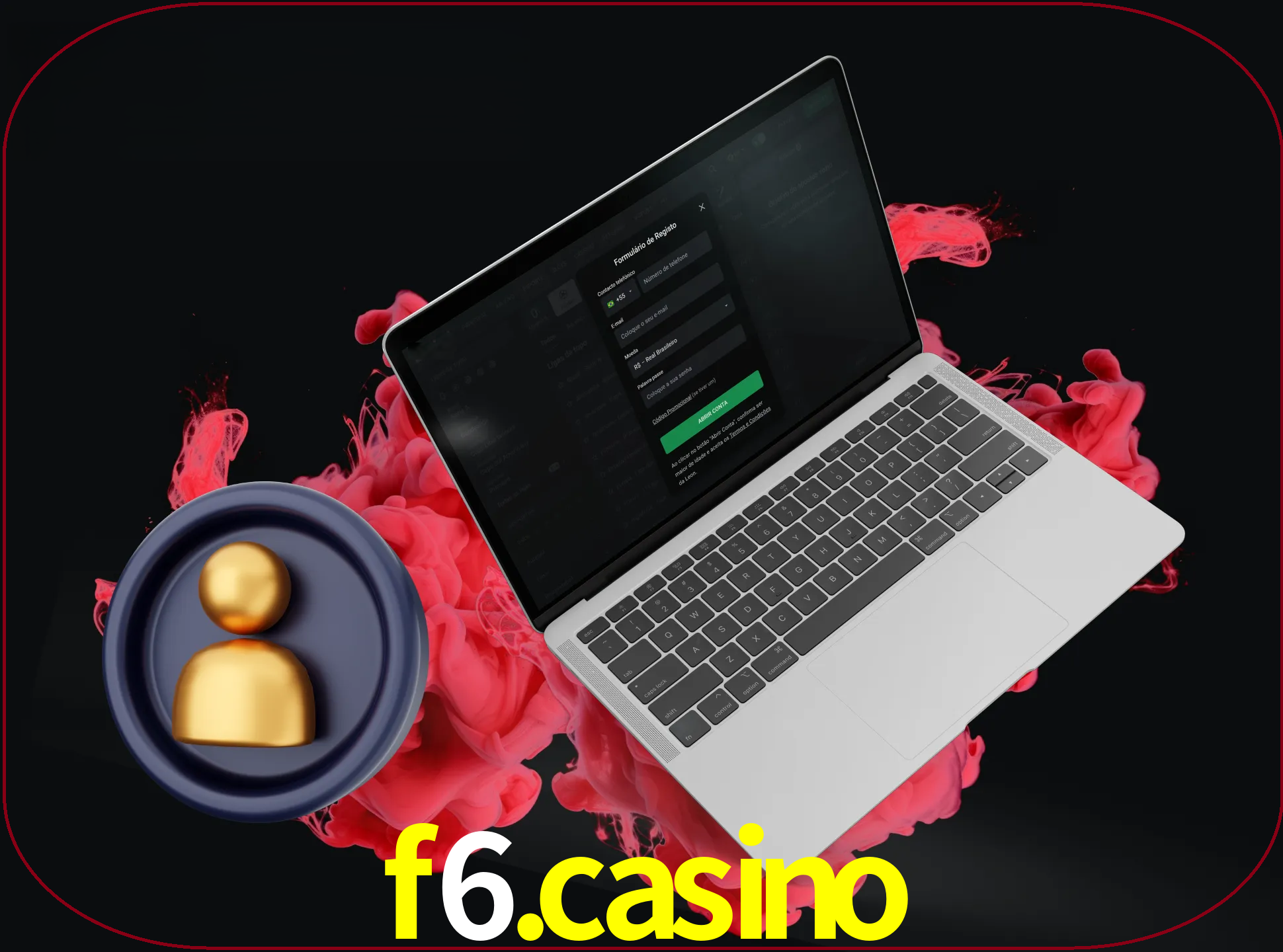 No cabeçalho do site F6.CASINO, clique no botão que o levará a um formulário especial onde terá de introduzir as suas informações actuais.